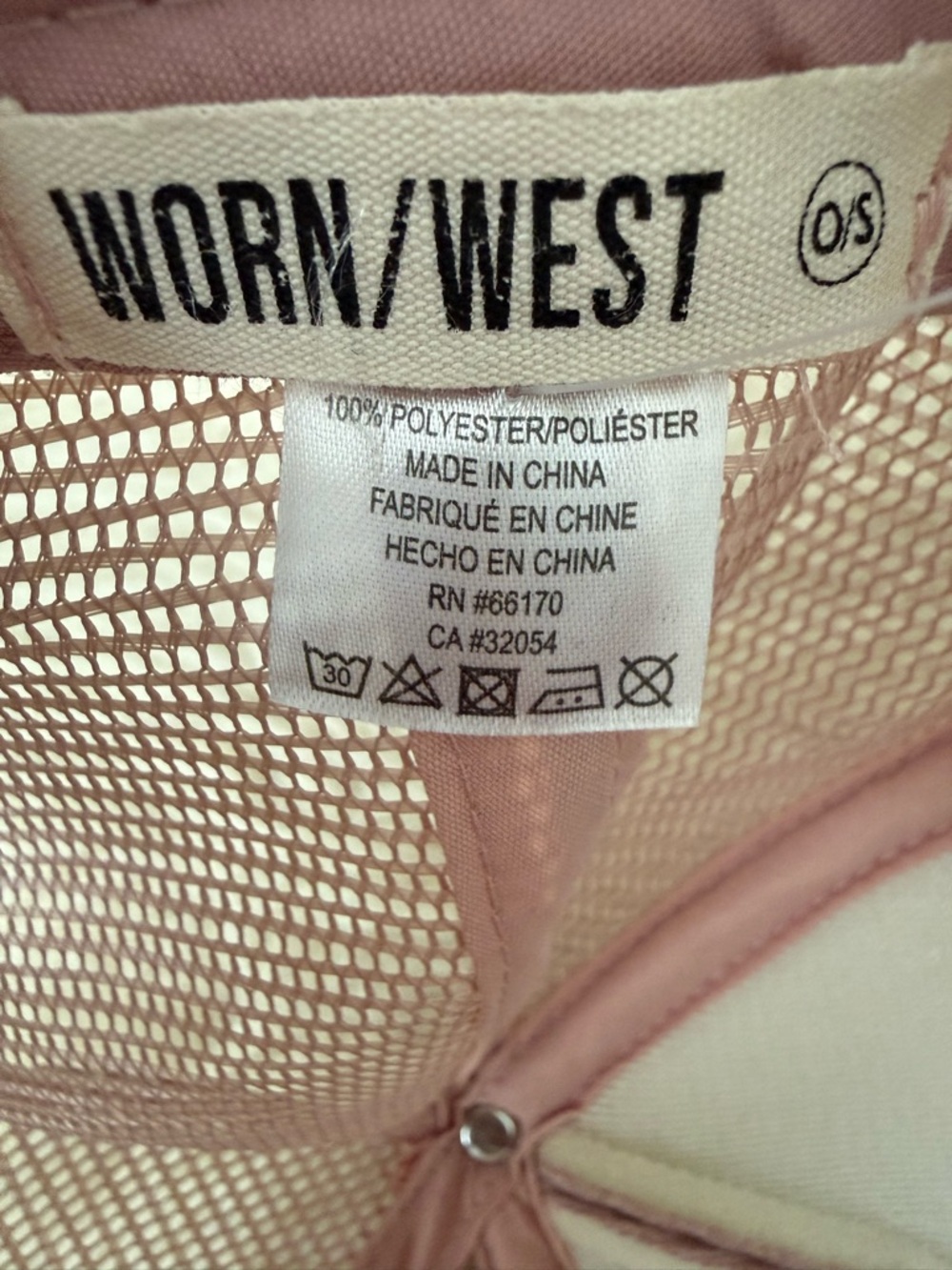 Anthropologie Worn/West Pink Corduroy Trucker Hat - Picture 5 of 7